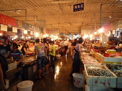 三亞第一市場海鮮售賣區