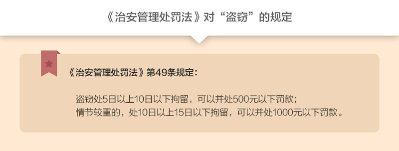 《治安管理處罰法》對“盜竊”的規定